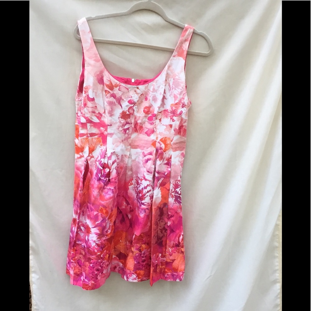 NINE WEST dress floral fit and flare size 10